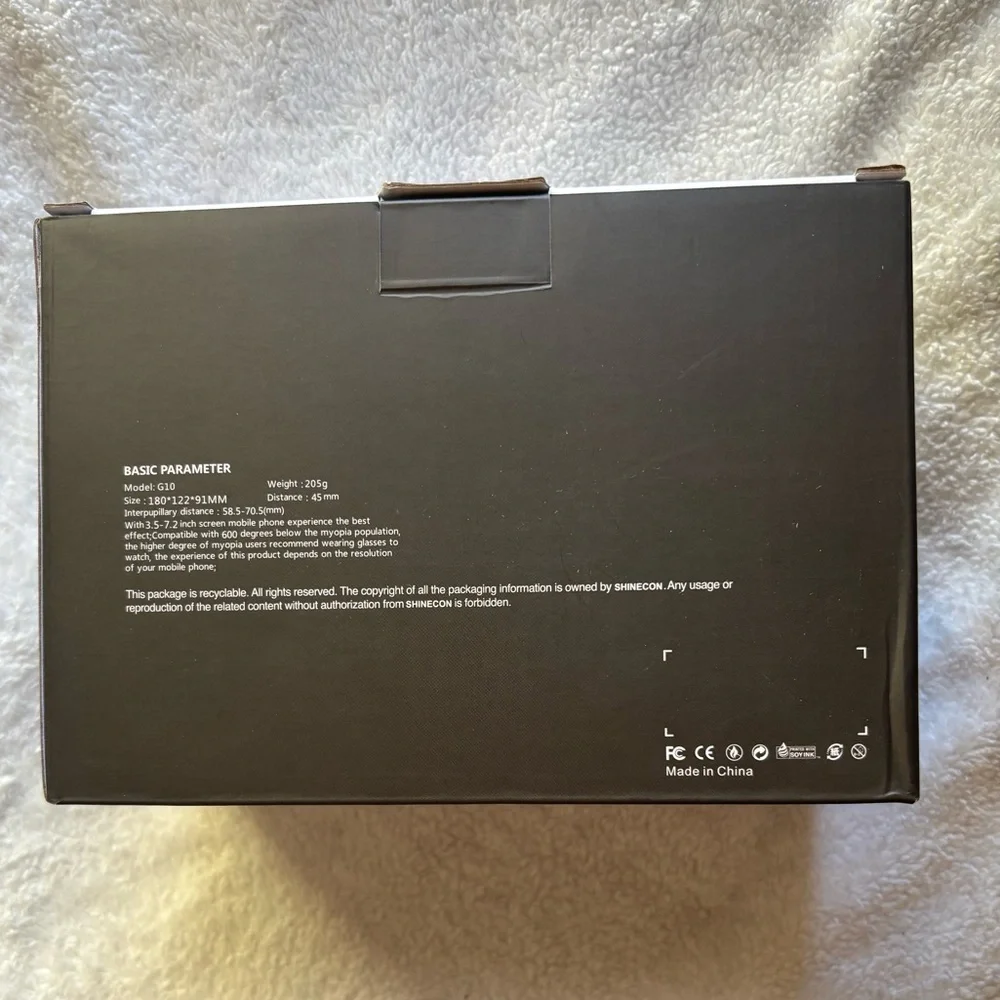 Black VR Headset - Portable Virtual Reality Glasses